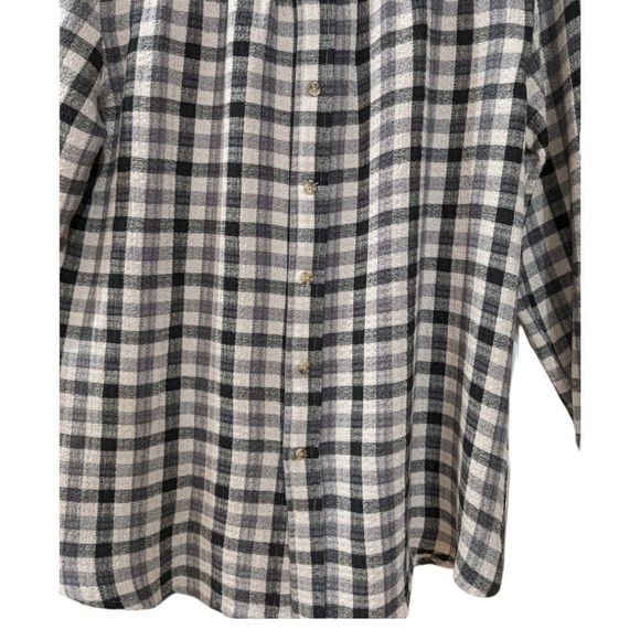 Pistola Women's Cream and Black Plaid Long Sleeve Button Down Shirt size S - Picture 5 of 9